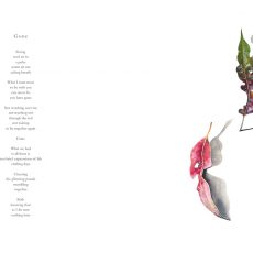 Gone: Poem by Nicholas Bennett with illustration of leaves by artist Tina Wilson